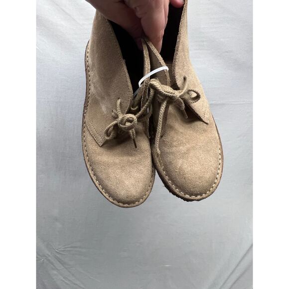 J Crew Crewcuts leather suede boots ' 1990 MacAlister in camel: Big Kid size K5 - Picture 5 of 12